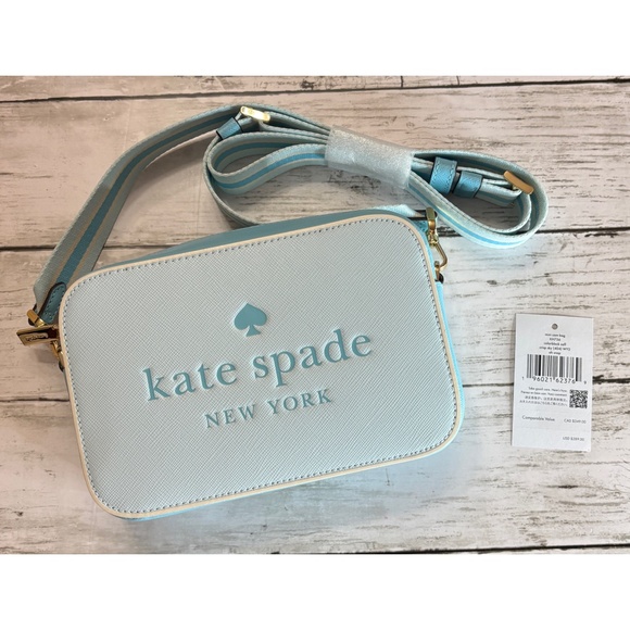 NEW Kate Spade Oh Snap Crisp Sky Mini Cam Bag - Picture 1 of 11